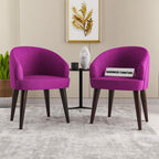 Modern Home Furniture|Solid Wood Cushion Dining Chair Set of 2 with Velvet Fabric | Study Chair for Home & Office