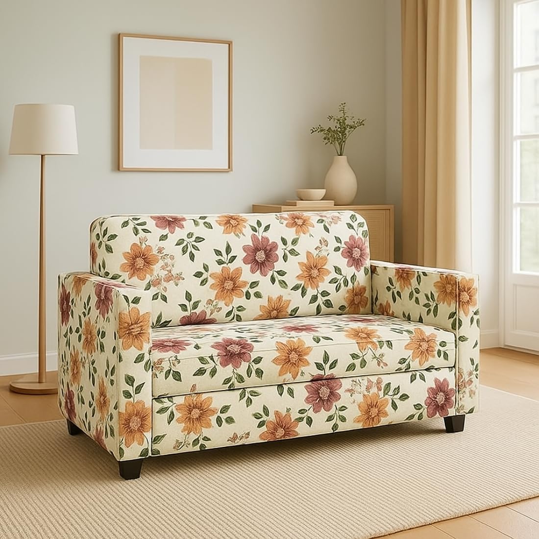 2 Seater Sofa | Fabric 2 Seater Sofa Set | Sofa for Living Room & Home | Furniture for Office & Hotels