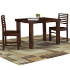 premium Sheesham Wood Dining Table(45x30) with 2 Chairs | 2 Seater Dining Set | Wooden Dining Table with Chair |Dining Room Furniture