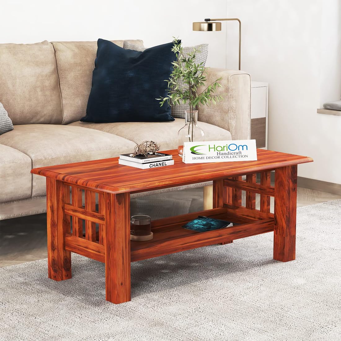 Rectangle Sheesham Wooden Coffee Table for Living Room