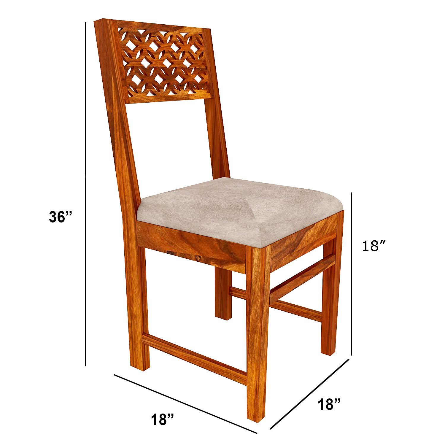 Sheesham Wood CNC Cuting Dining Table with 3 Chairs with 1 Bench | 4 Seater Dining Set- Dining Room Furniture Finish