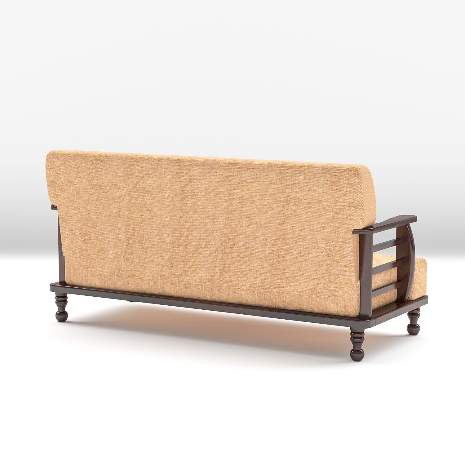 Solid Wood 5 Seater Wooden Sofa Set for Living Room Furniture Fabric 5 Seater Sofa