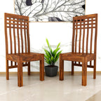 Modern Home Furniture | Solid Wood Dining Chair Set of 2 | Study & Multipurpose Chair for Home & Office