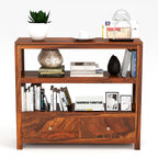 Modern Home Furniture Multipurpose Solid Wood Semi-Open Book Shelf for Library Home & Office