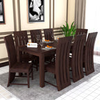 Solid (Sheesham) Wood Dining Table with 8 Chairs | 8 Seater Dining Set