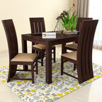 Sheesham Wood Dining Table(45x30 Inch) with 4 Chairs | 4 Seater Dining Set | Wooden Dining Table with Chair - Dining Room Furniture