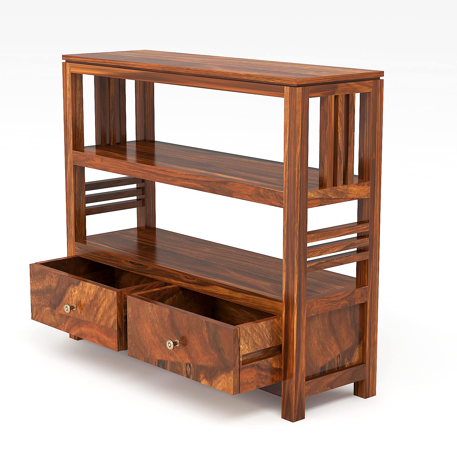 Solid Wood Console Table with Drawer | Kitchen Rack | Book Shelves