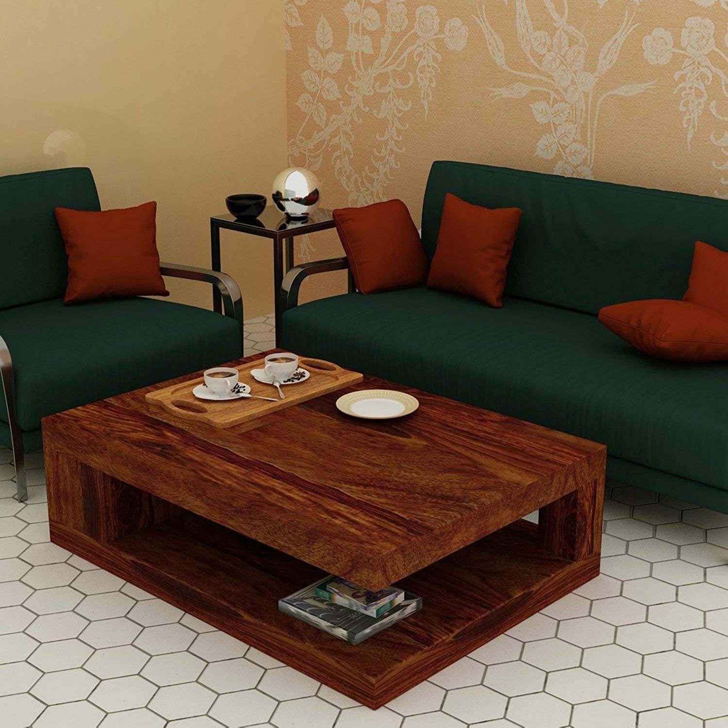 Premium Sheesham Wood Coffee Table for Living Room |Solid Wood Coffee Table, Center Table, Tea Table | Wooden Coffee Table | Best Furniture for Home