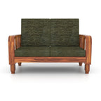 Solid Wood 2 Seater Wooden Sofa Set for Living Room Furniture Fabric 2 Seater Sofa