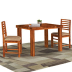 Sheesham Wood Dining Table (45x30 Inch) with 2 Chairs | Wooden Dining Table with Chair - Dining Room Furniture