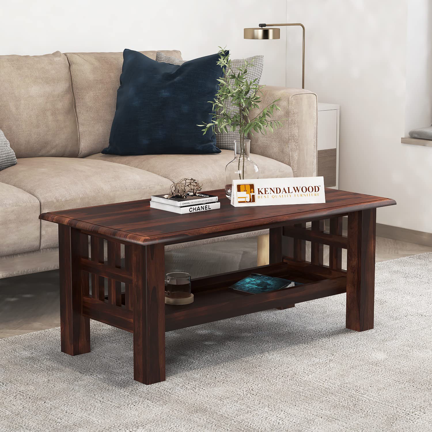 Rectangle Sheesham Wooden Coffee Table for Living Room