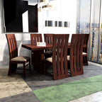 Solid (Sheesham) Wood Dining Table with 6 Chairs | 6 Seater Dining Set