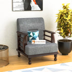 Sheesham Wood 1 Seater Wooden Sofa Set for Living Room Furniture | Sofa for Home & Office | Wooden Sofa Set | 1 Seater Sofa