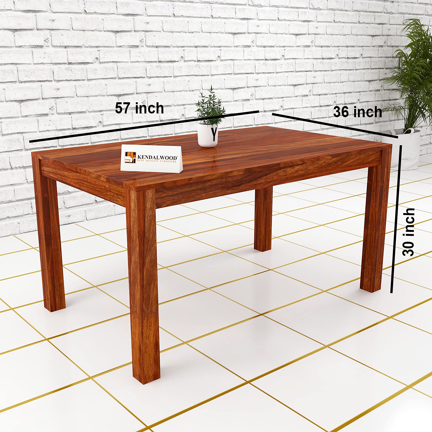 Sheesham Wood Dining Table(57x35) with 6 Chairs | 6 Seater Dining Set | Wooden Dining Table with Chair - Dining Room Furniture