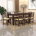 Sheesham Wood Dining Table(78x35) with 8 Chairs | 8 Seater Dining Set | Wooden Dining Table with Chair - Dining Room Furniture