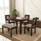 Sheesham Wood Dining Table with 3 Chairs 1 Bench | 4 Seater Dining Set | Wooden Dining Table