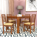 Sheesham Wood Dining Table (45x30 Inch) with 4 Chairs | Wooden Dining Table with Chair - Dining Room Furniture