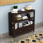 Sheesham KendalWood Pre Assemble Console Table Furniture for Living Room Kitchen Rack Book Shelves Walnut Finish