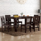 Sheesham Wood Dining Table(57x35) with 6 Chairs | 6 Seater Dining Set | Wooden Dining Table with Chair | Dining Room Furniture