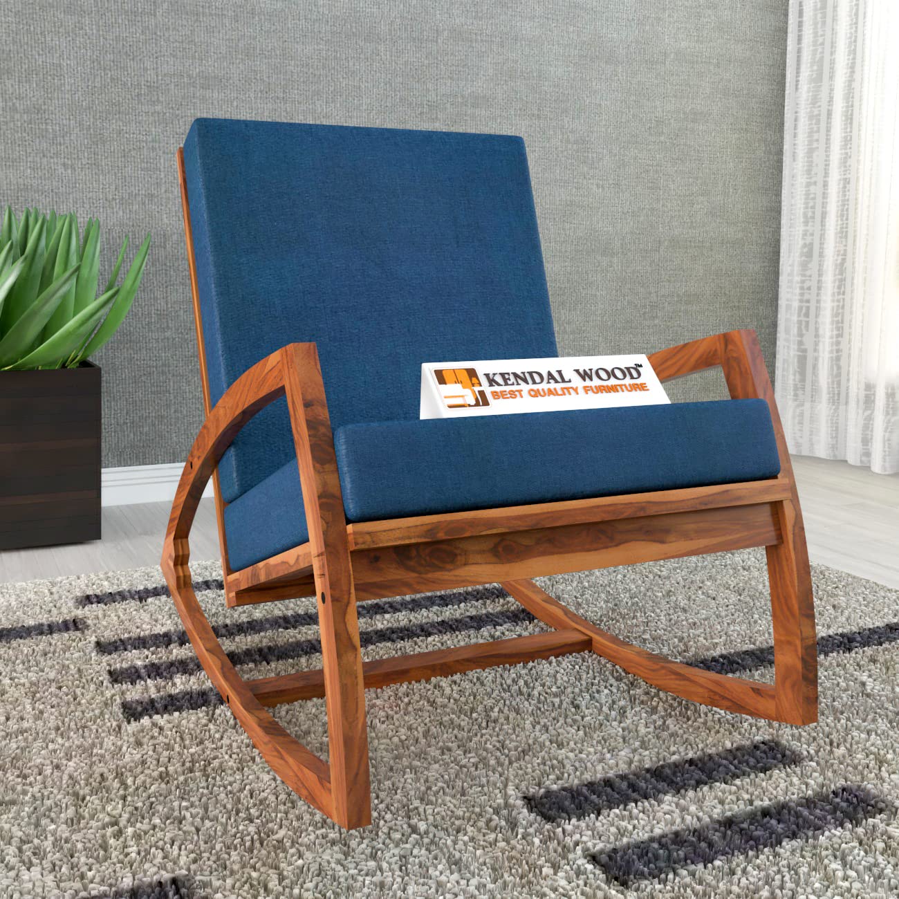 Sheesham Wood Rocking Chair for Adults, Wooden Rocking Chair | Rocking Chair for Adults for Home | Rocking Chair Cushion