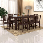 Sheesham Wood Dining Table(78x35) with 8 Chairs | 8 Seater Dining Set | Wooden Dining Table with Chair - Dining Room Furniture