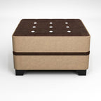 8 Seater Sofa Set, L Shape Sofa (Right Facing) 2 Ottoman, 6 Small Pillow with Coffee Table | Sofa for Home & Office Furniture