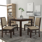 Premium Dining Room Furniture Wooden Dining Table with 4 Chairs Solid Wood 4 Seater Dining Set