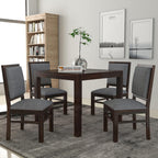 Premium Dining Room Furniture Wooden Dining Table with 4 Chairs Solid Wood 4 Seater Dining Set
