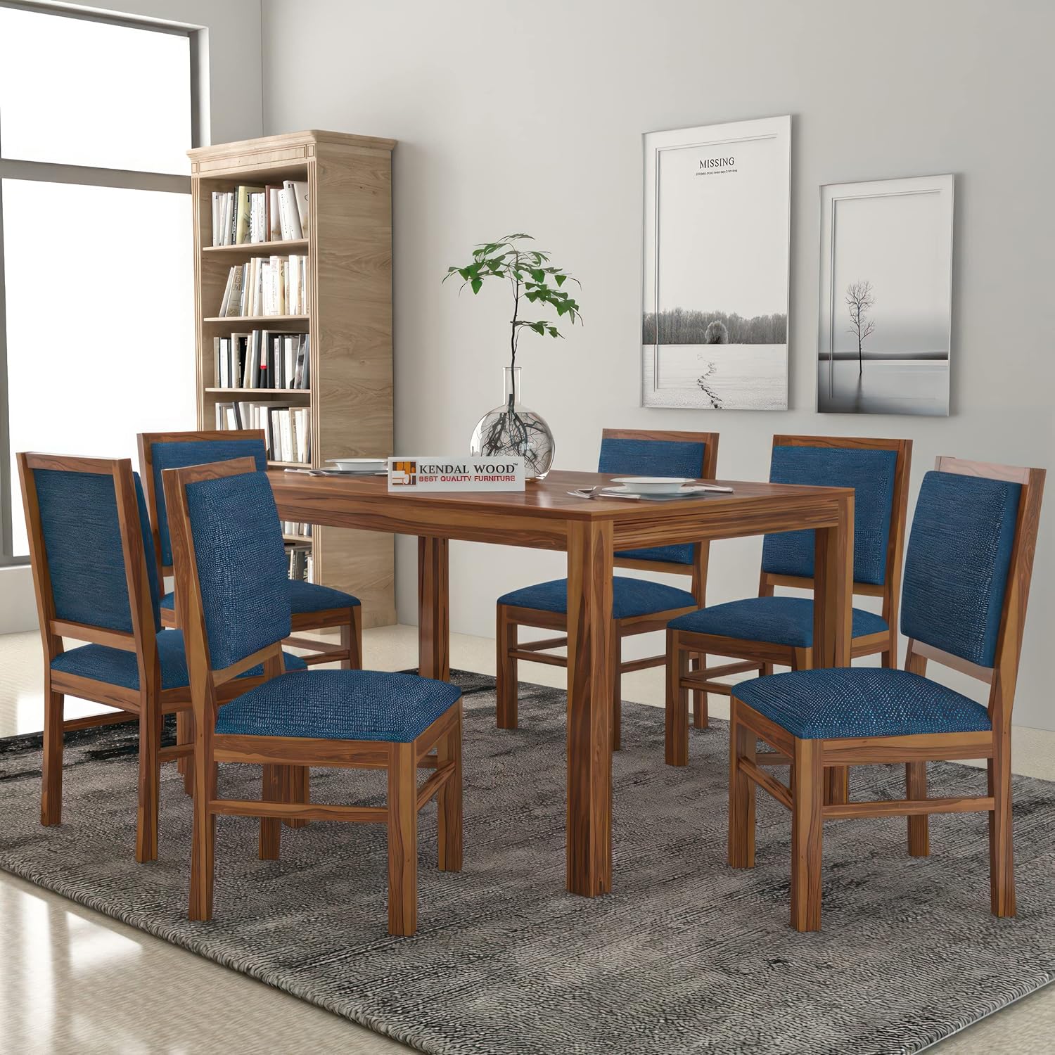 Premium Dining Room Furniture Wooden Dining Table with 6 Chairs | sheesham Wood Dining Table 6 Seater | Dining Table Set
